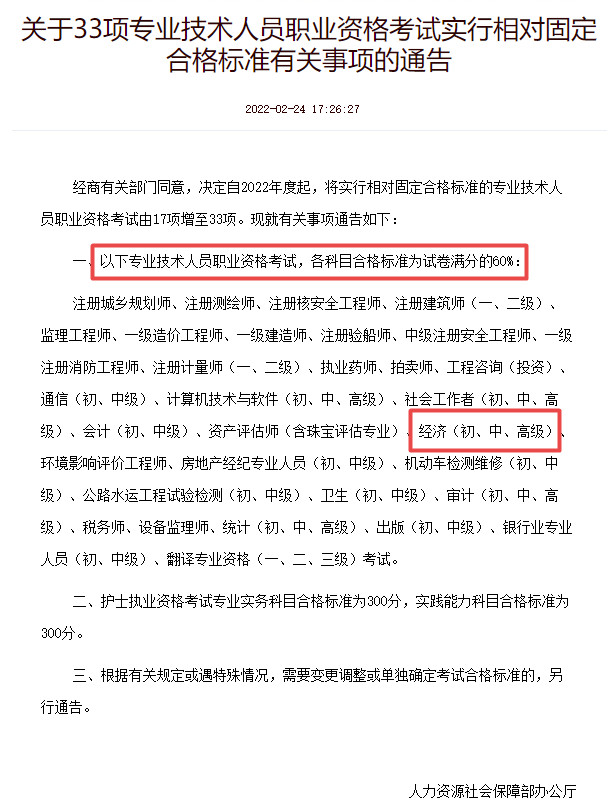高級經濟師考試合格標準