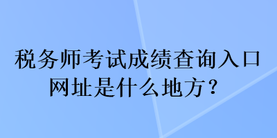 稅務(wù)師考試成績(jī)查詢?nèi)肟诰W(wǎng)址是什么地方？
