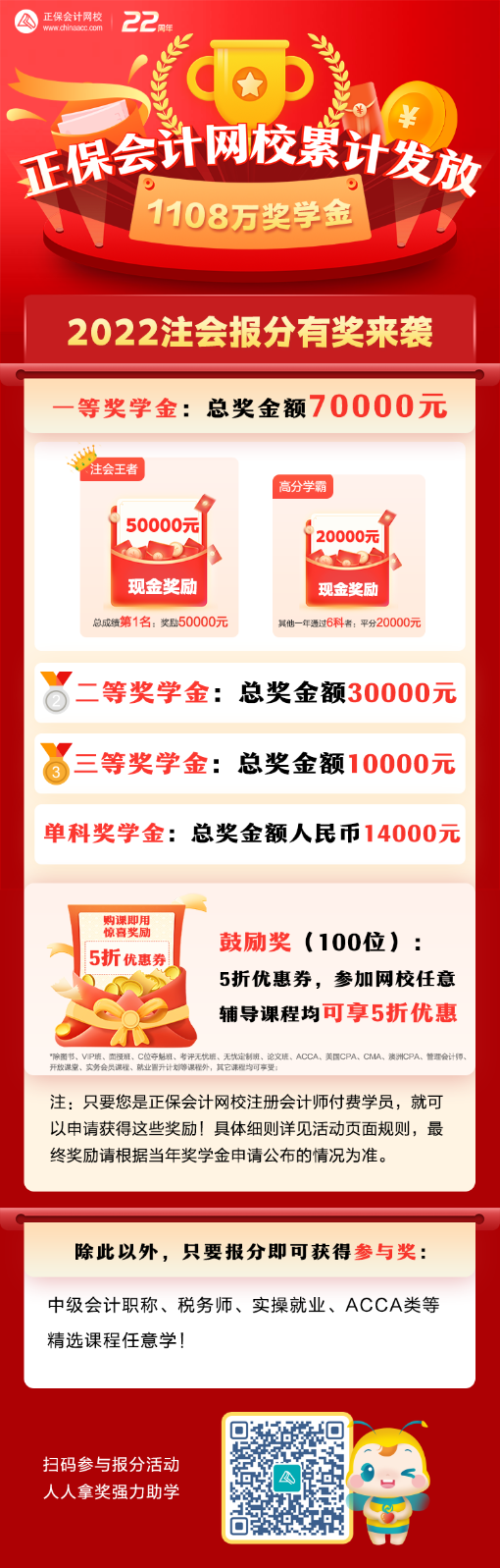 報分就有獎！瓜分萬元獎學(xué)金！成績獎金雙豐收！