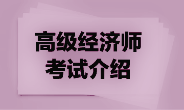 高級經濟師考試介紹