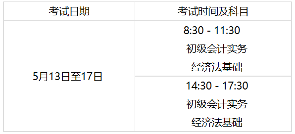 內蒙古2023年初級會計考試時間確定了嗎？
