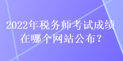 2022年稅務(wù)師考試成績(jī)?cè)谀膫€(gè)網(wǎng)站公布？