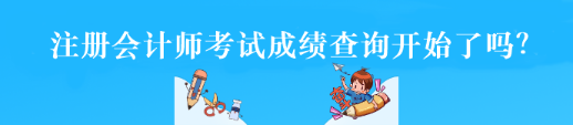 注冊會計師考試成績查詢開始了嗎？