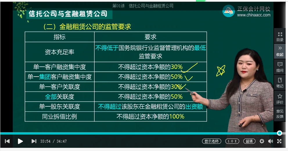 中級經濟師《金融》試題回憶：金融租賃公司的風險與監管