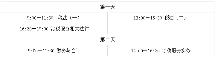稅務師考試時間各科時長