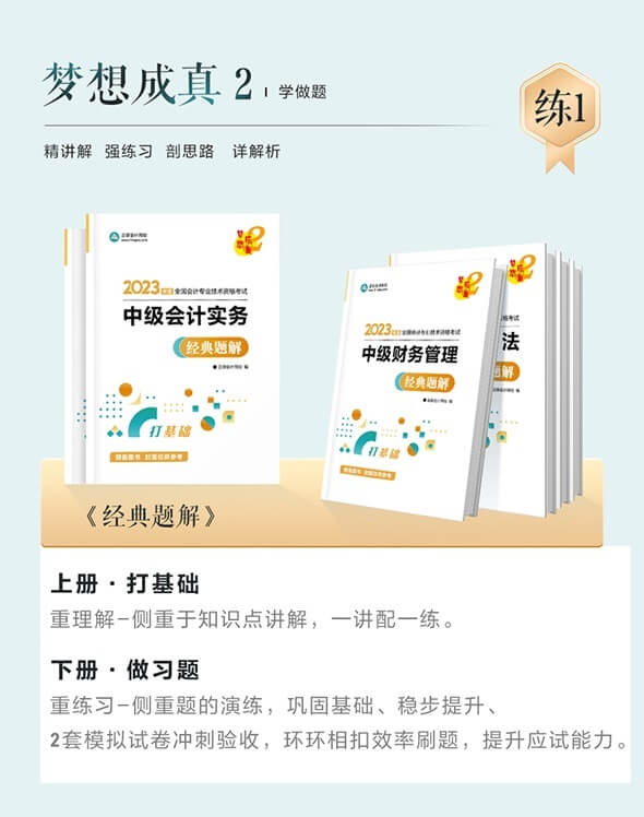 2023年中級會計職稱經典題解書籍介紹