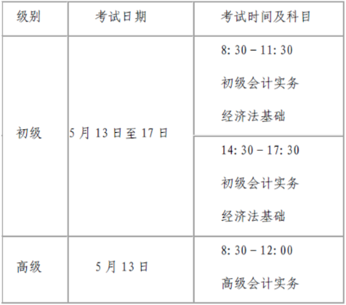 河南漯河發布2023年高級會計考試報名簡章