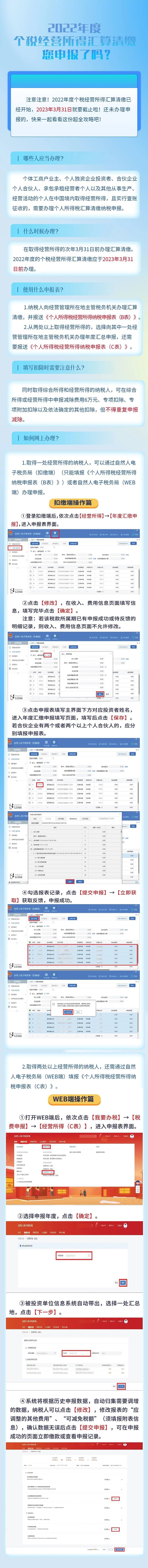 2022年度個稅經(jīng)營所得匯算清繳