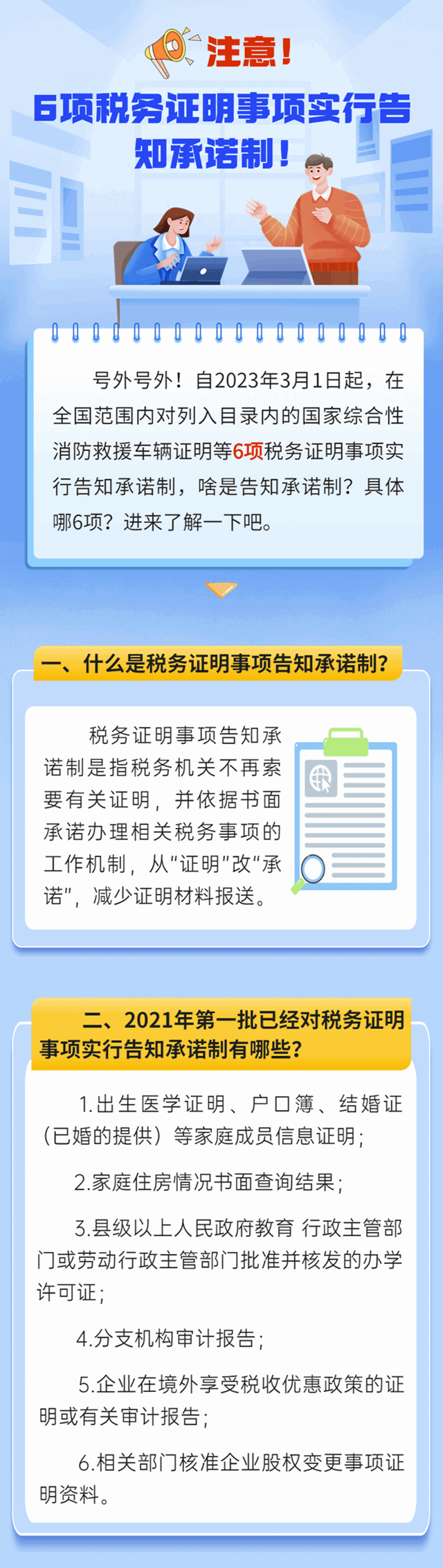 6項稅務證明事項實行告知承諾制