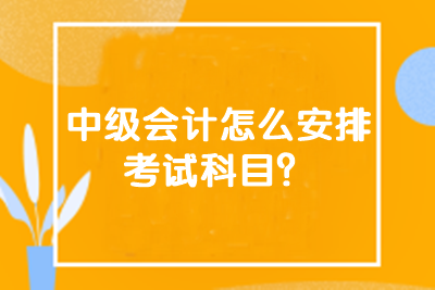 中級會計怎么安排考試科目？