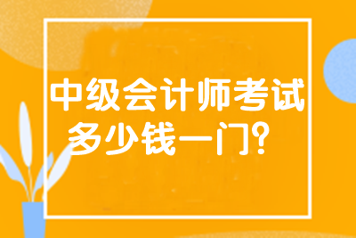 中級會計師考試多少錢一門？