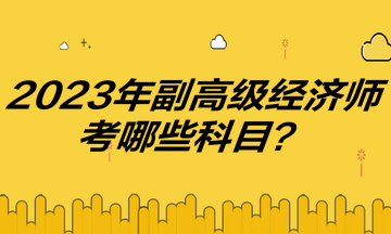 2023年副高級(jí)經(jīng)濟(jì)師考哪些科目？