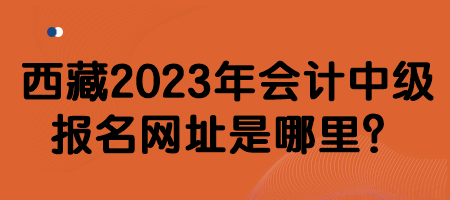 西藏2023年會計中級報名網址是哪里？