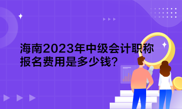 海南2023年中級會計職稱報名費用是多少錢？
