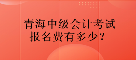 青海中級會計考試報名費有多少？