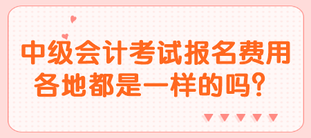 中級(jí)會(huì)計(jì)考試報(bào)名費(fèi)用各地都是一樣的嗎？