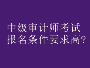 中級審計(jì)師考試報(bào)名條件要求高嗎？