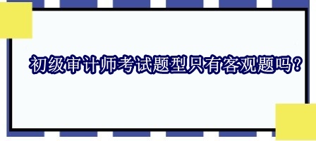 初級審計師考試題型只有客觀題嗎？