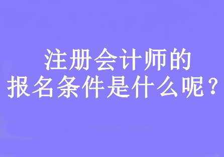 注冊會(huì)計(jì)師的報(bào)名條件是什么呢？要求大專及以上學(xué)歷