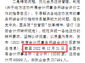 1年間僅增加500+人?!全國注冊會計師執業&非執業會員人數...