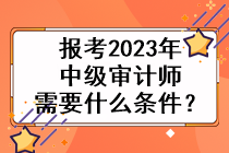 報考2023年中級審計師需要什么條件？