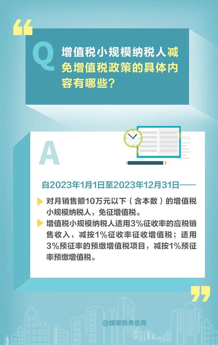 小規模納稅人減免增值稅政策要點