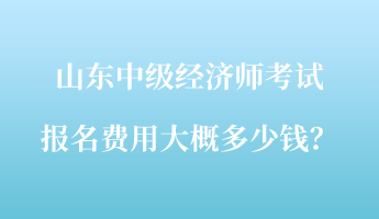 山東中級經(jīng)濟師考試報名費用大概多少錢？