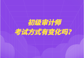 初級審計師考試方式有變化嗎？