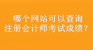 哪個網(wǎng)站可以查詢注冊會計師考試成績？