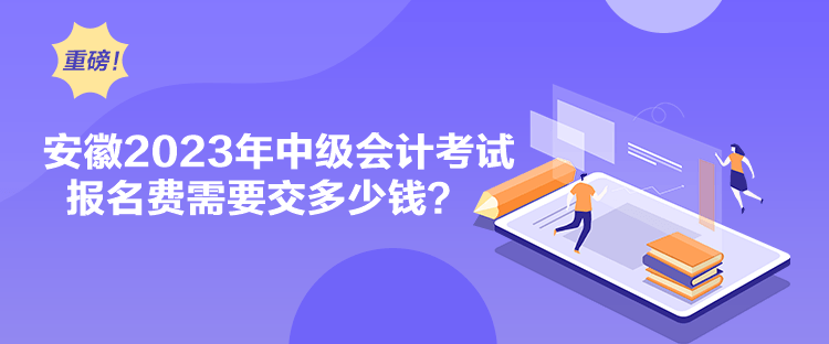 安徽2023年中級會計(jì)考試報(bào)名費(fèi)需要交多少錢？