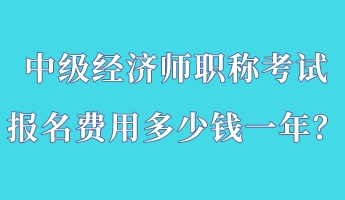 中級經濟師職稱考試報名費用多少錢一年？