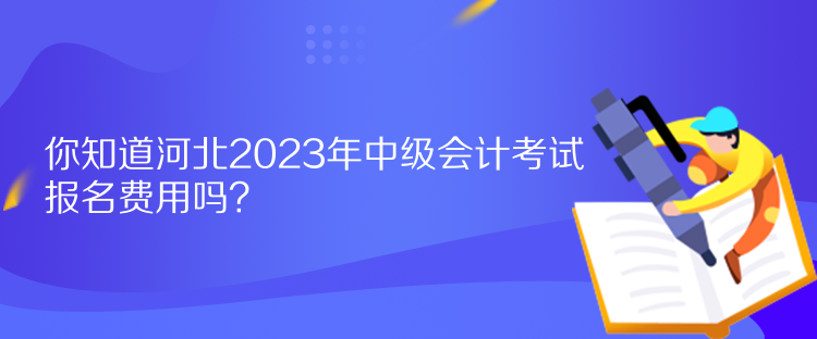 你知道河北2023年中級會計考試報名費用嗎？