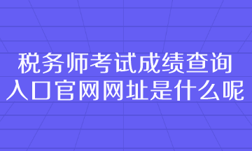 稅務師考試成績查詢入口官網網址是什么呢