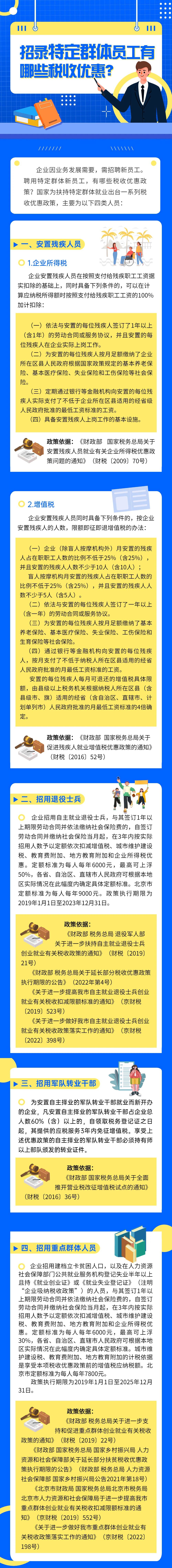 招錄特定群體員工有哪些稅收優惠？