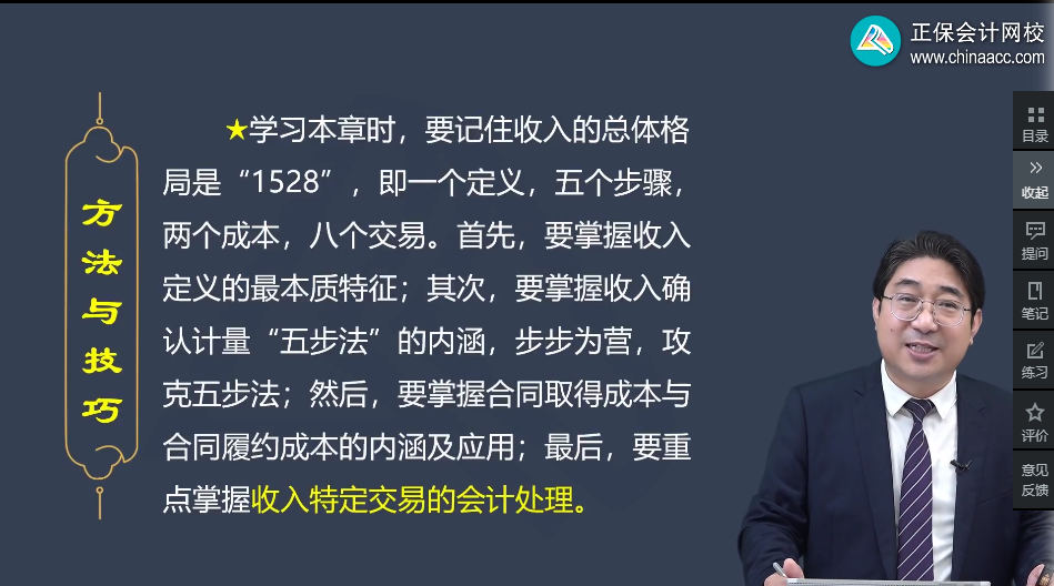劉國峰： “1528”4步搞定中級會計實務收入章節——2