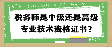 稅務師是中級還是高級專業技術資格證書