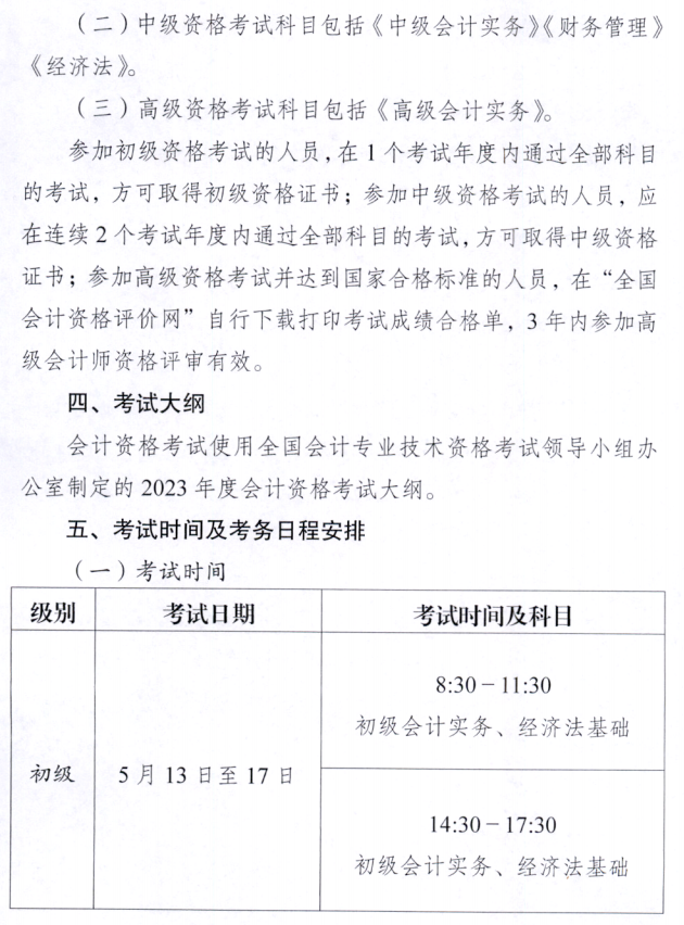 西藏阿里地區2023年中級會計職稱報名簡章公布