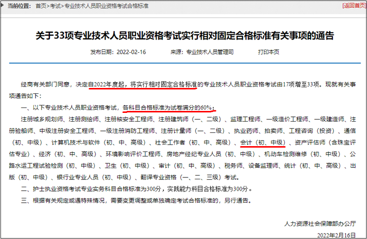 2023年初級會計合格標準定了嗎？還會有變化嗎？
