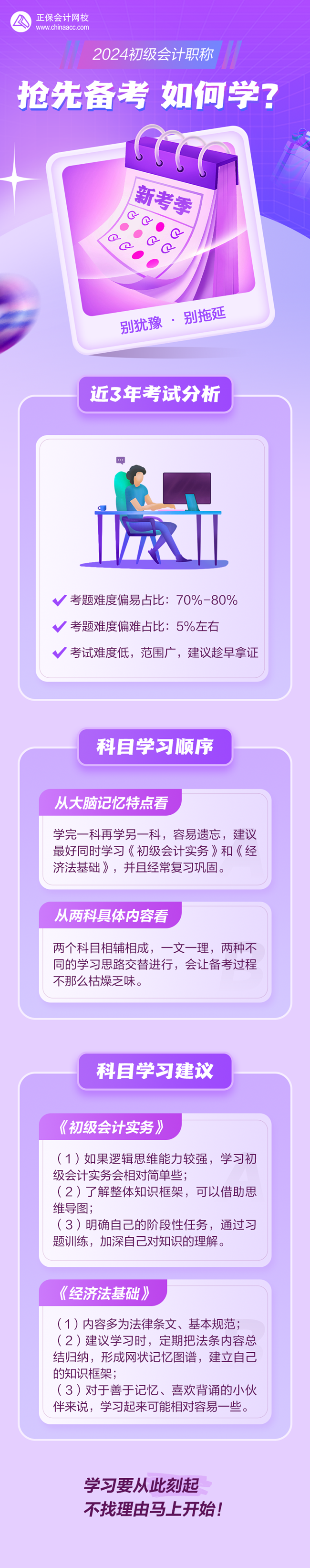 2024初級會計新考季！各科目備考順序及建議 考生來收藏~