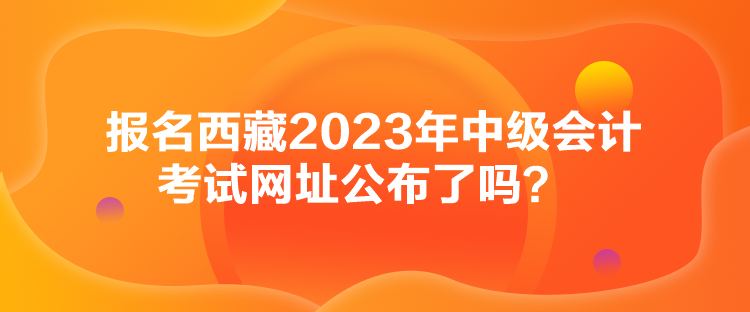 報(bào)名西藏2023年中級會計(jì)考試網(wǎng)址公布了嗎？