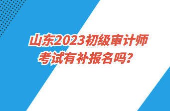 山東2023初級審計(jì)師考試有補(bǔ)報(bào)名嗎？