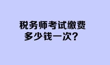 稅務(wù)師考試?yán)U費(fèi)多少錢(qián)一次？