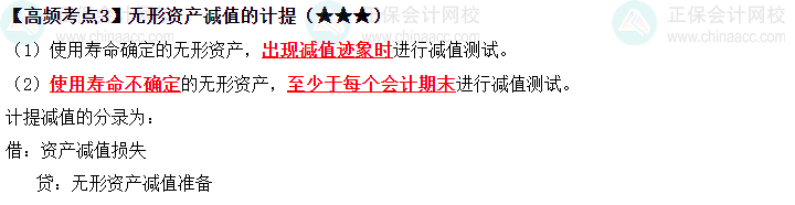 2023《中級會計實務》高頻考點：無形資產減值的計提（★★★）