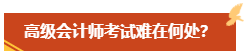高級會計師考試難度大嗎？難在何處？