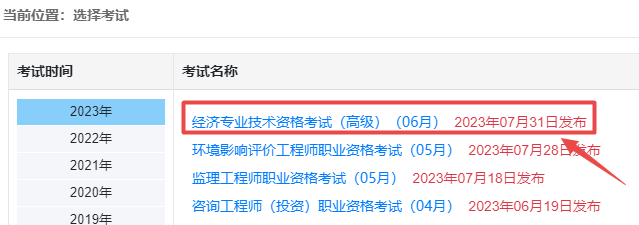 高級經濟師成績查詢