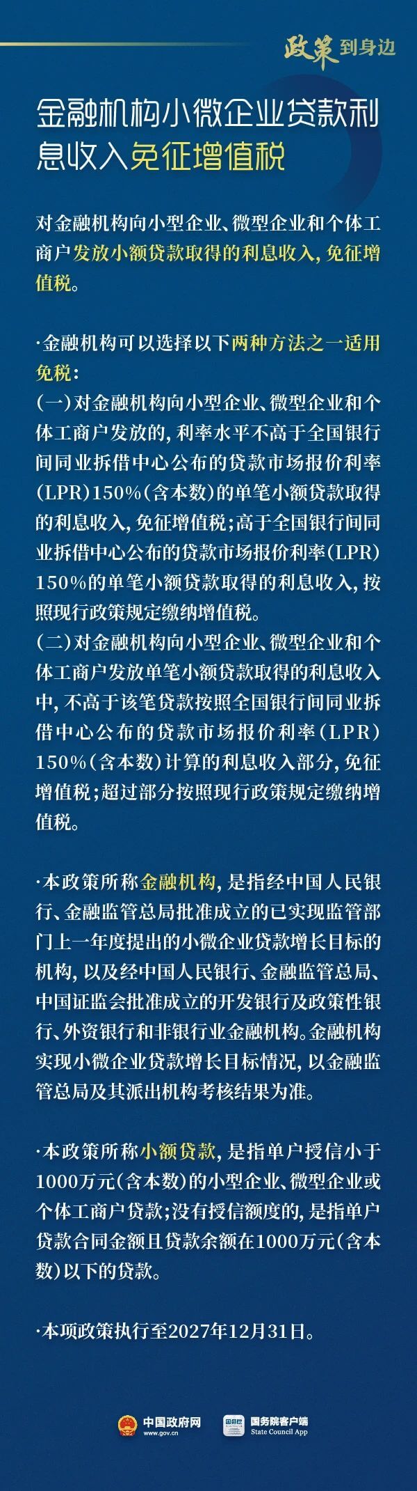 稅收優惠執行到2027年底