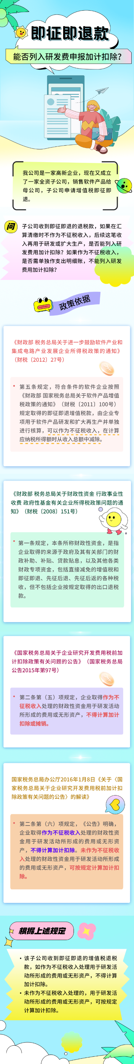 即征即退款能否列入研發費申報加計扣除？
