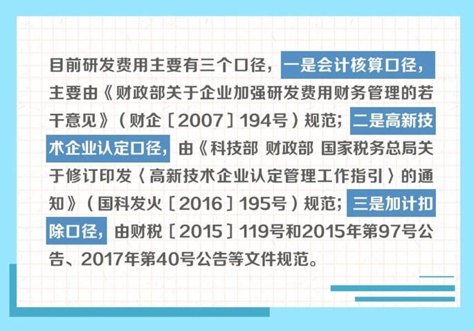 研發費用歸集口徑