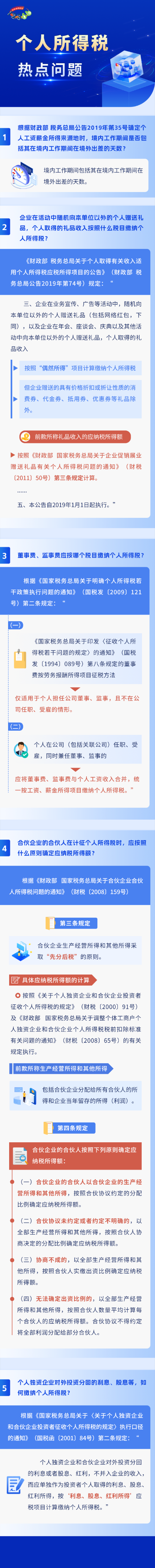 關于個人所得稅的一些熱點問題！