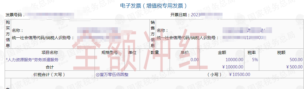數電發票只能全額紅沖，不能部分紅沖？